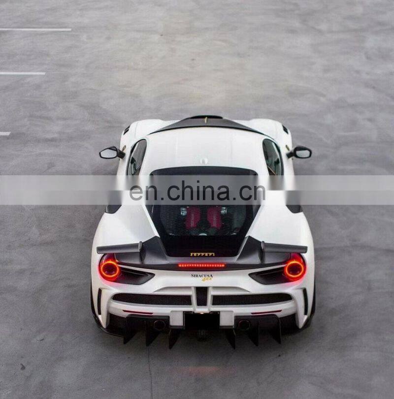 Runde Top Quality For Ferrari 488GTB Upgrade Mansory Half Carbon Fiber Body Kit Front Rear Bumper Rear Diffuse Hood Fender Side