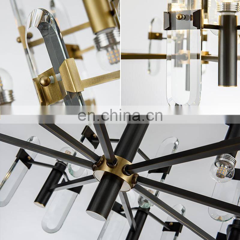 Guzhen Lighting Manufacturers Indoor Decoration Chandelier Clear Crystal Glass Pendant Lighting Fixture for Villa