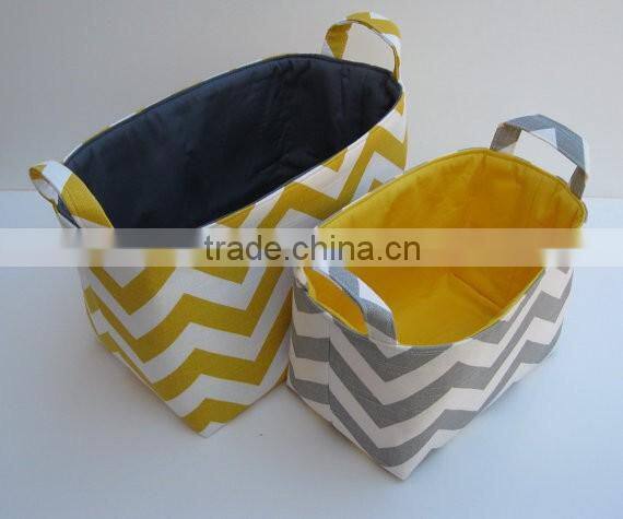 Cute Stripes Fabric Easter Basket Candy Halloween Bag