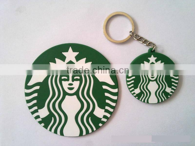 PVC Plastic Cup Coaster, Soft PVC Drink Coaster