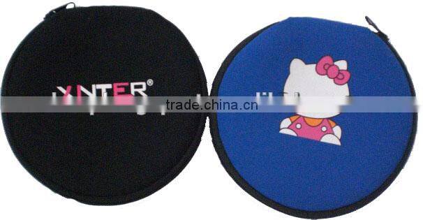 soft neoprene CD bag with lanyard