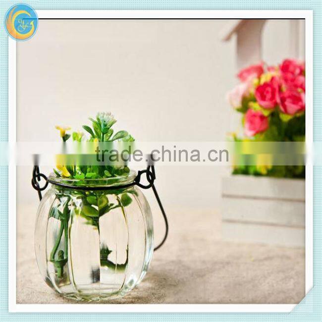 Fashionable Candle In hanging Glass Holder