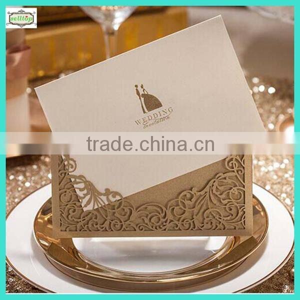 2014 high quality luxurious wedding invitation
