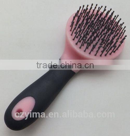 gel grip mane tail brush with nylon bristle