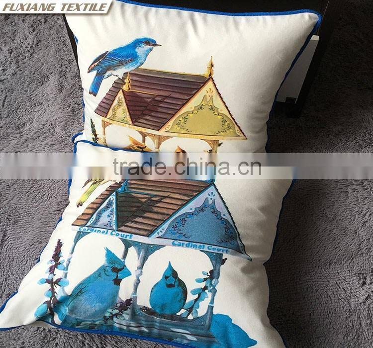 Wholesale Bird Custom Printting Chair Cushion Pillow