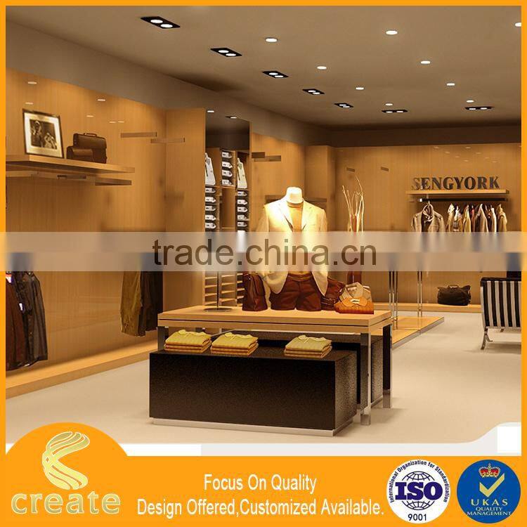 Factory direct sales all kinds of multifunctional metal & wood combined display stand/case/showcase/cabinet for costume/garment/