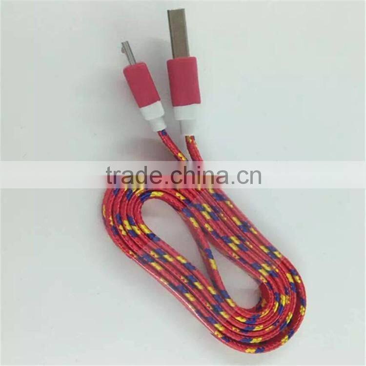 2016 hot selling high quality braided charging usb cable chinese manufacture directly supply usb cable