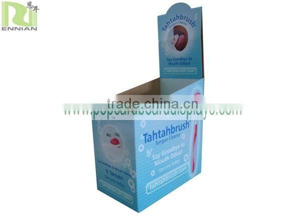 Advertising Blue Tongue Cleaner Cardboard Paper Box Display