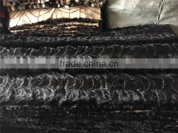 New Black Fox Fur Plate Blanket Top Quality Fox Skin