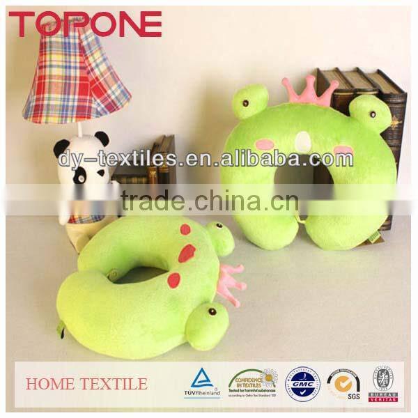 U shaped cute design cartoon small travel soft pillow for kids