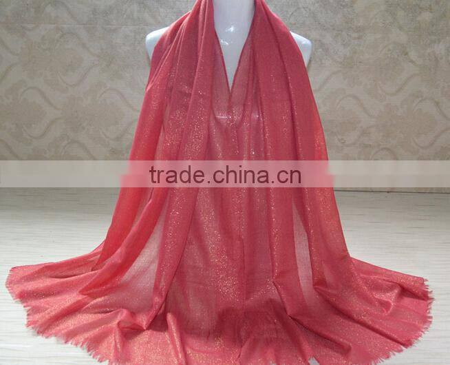 New Arrival Gold Glitter Fashion Muslim Hijab Shimmer Scarf