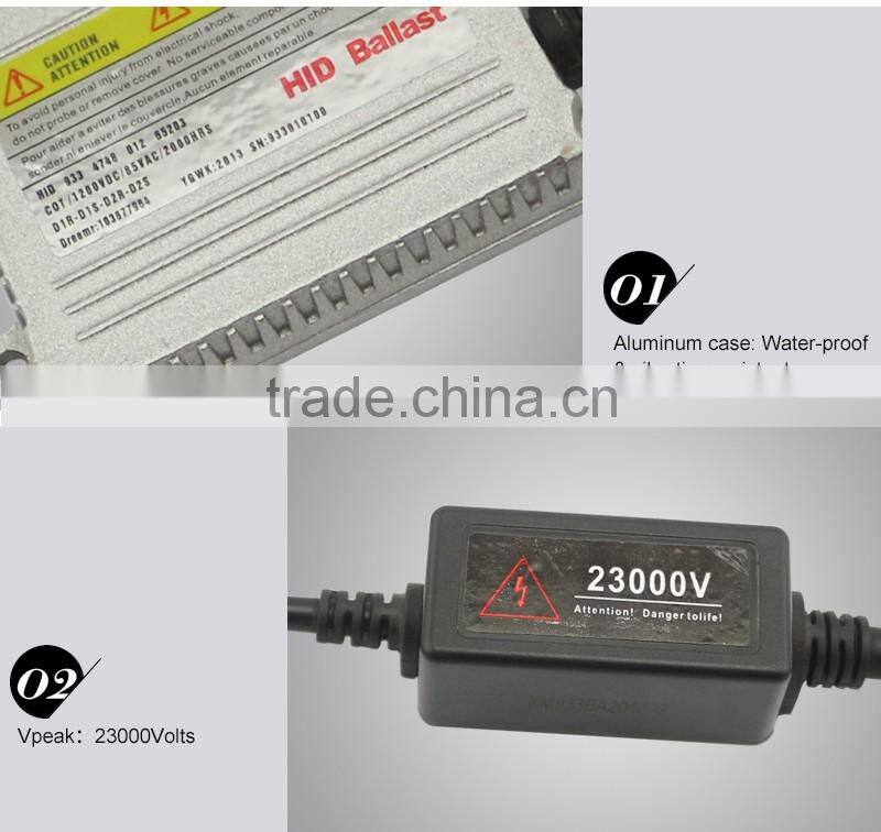 Auto lighting industry repair kit xenon hid ballast 35w 23000v