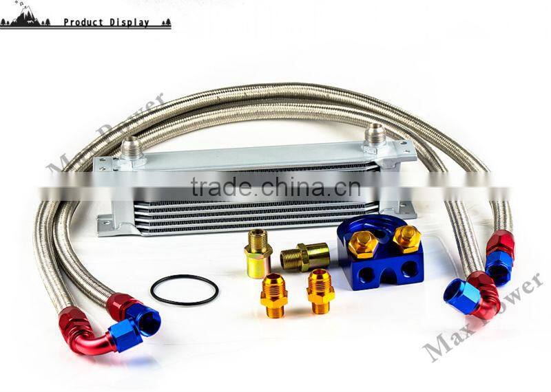 Auto Aluminum Different layers With Different Adapter oil cooler kit Suit for Racing Cars