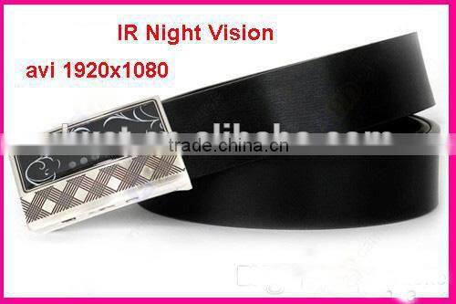 1080P Leather Belt Buckle hidden Camera DVR with Infrared Night Vision & Motion Detection &Remote Control Video&Audio Record