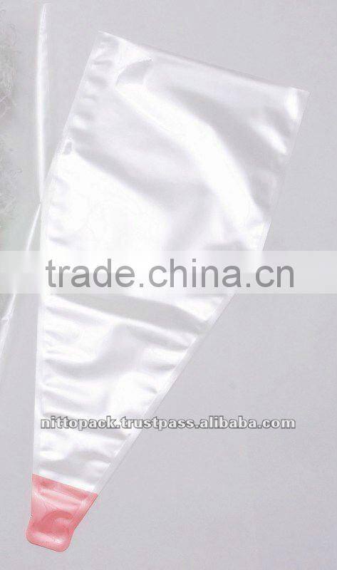 Flexible plastic pencil shaped packaging pouch for blueberry jam