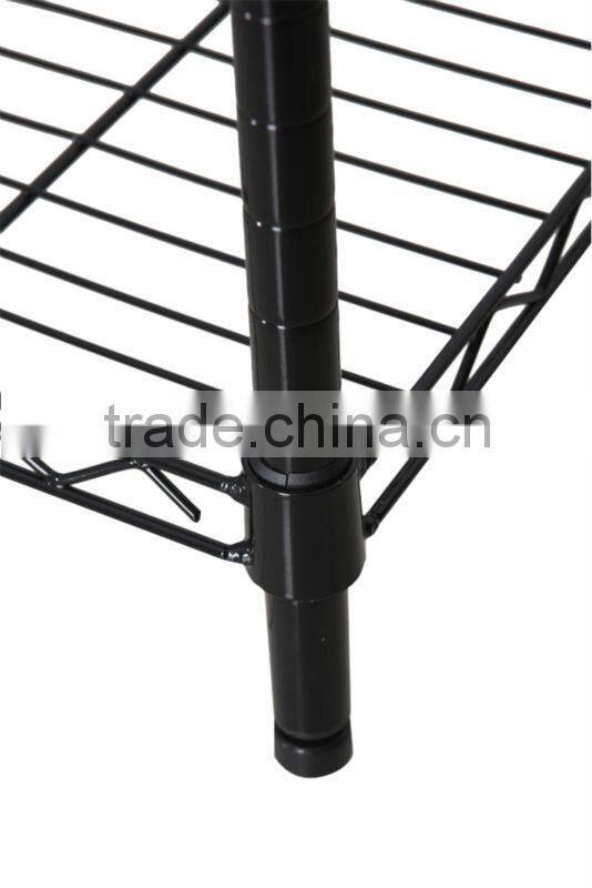 black spray wire shelf for home use