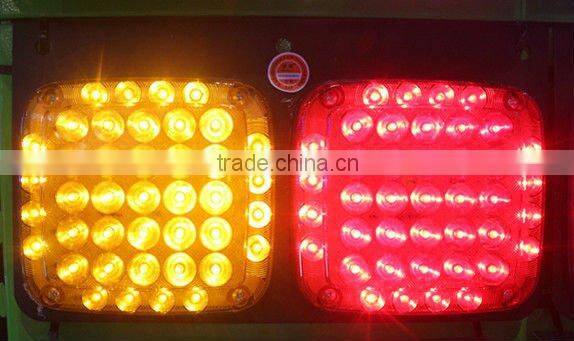 82 LED iron plate anti-shock square led tail lights 24v truck