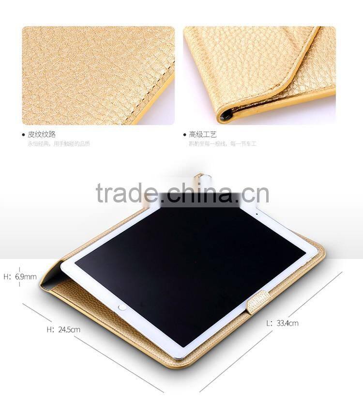 Shining series high quality PU leather sleeve case for iPad Pro 12.9 inch with stand function
