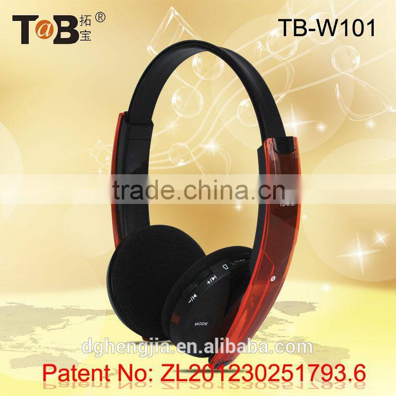 Wireless earmuff FM AM radio and mp3 player headphones / headsets with TF / MicroSD card TB-W101