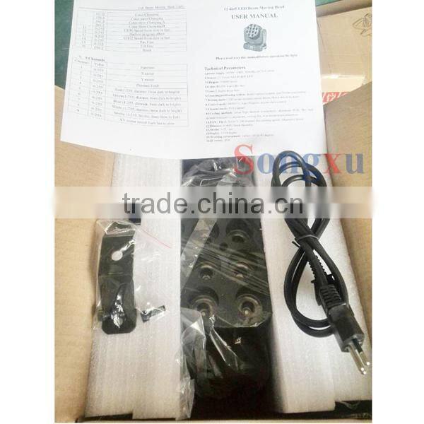 12*10w moving beam head rgbw 4in1 performance led school stage lighting for show acting
