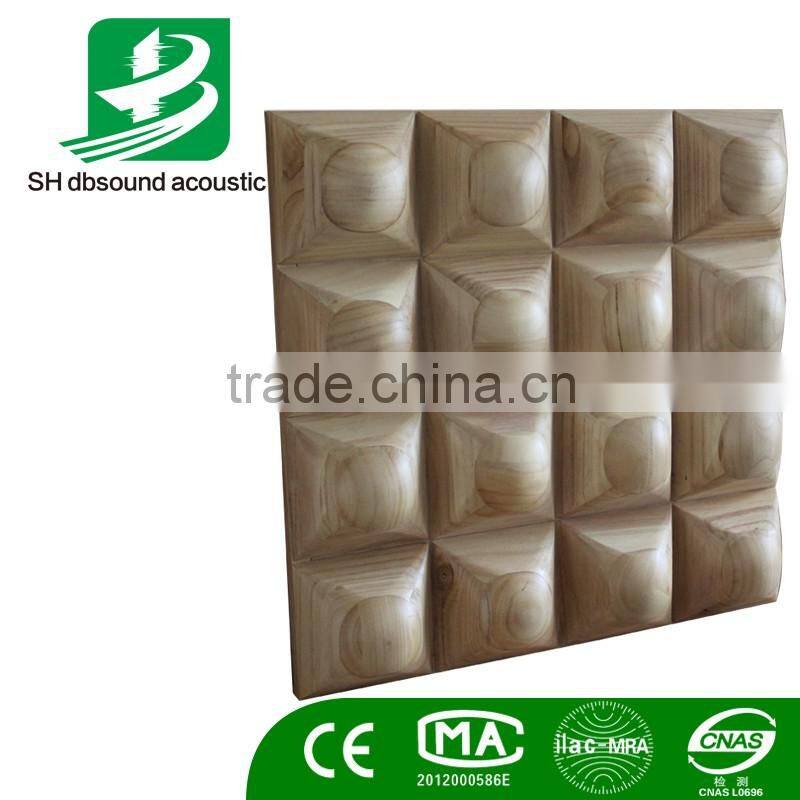 3D fireproof acoustic diffuser panel for hifi room