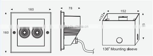 4W COB LED square underground light