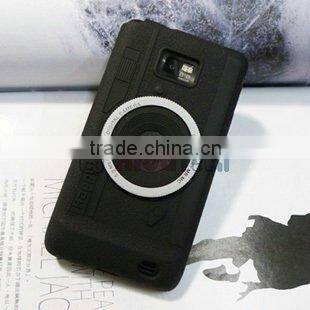 For galaxy s2 camera Case,camera silicon case for samsung galaxy s2 i9100 silicone case cover,mobile phone case