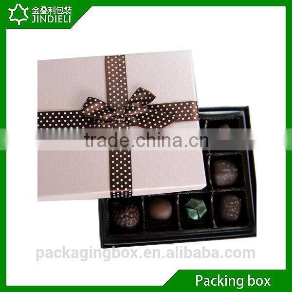 Custom chocolate selection gift boxes printed with ribbon