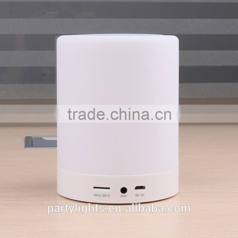 2016 Active Portable Touch Sensor Wireless Bluetooth Speaker with Led Color Light