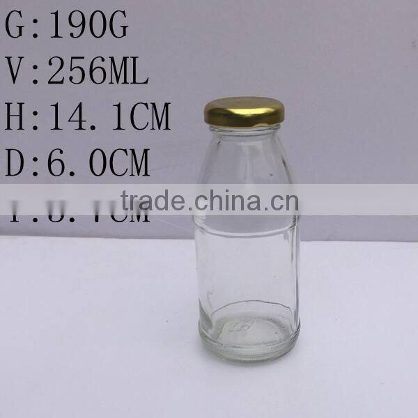 250ml 8oz juice glass bottle with twist off top lid