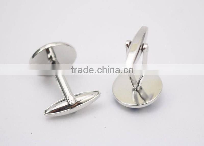 New Design Blue Silver Copper Cufflinks Custom