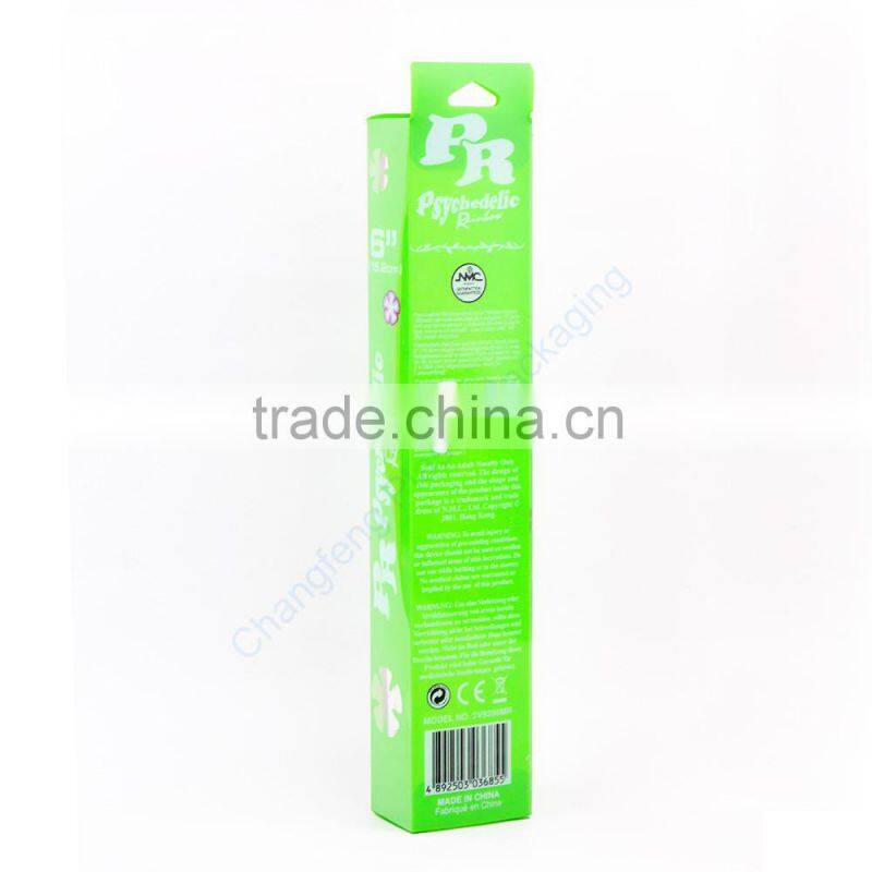 Customized Green Rectangular Clear Plastic Box with Handle