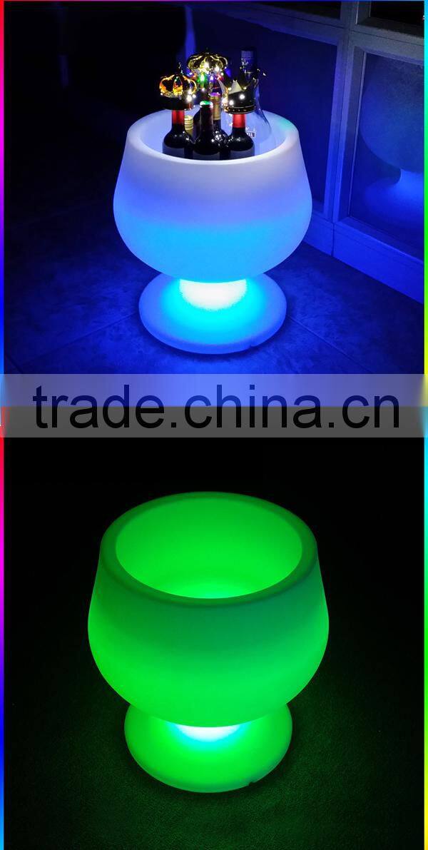 LED ice bucket plastic bucket beer wine champagne high-grade plastic barrel round plastic bucket of environmental protection