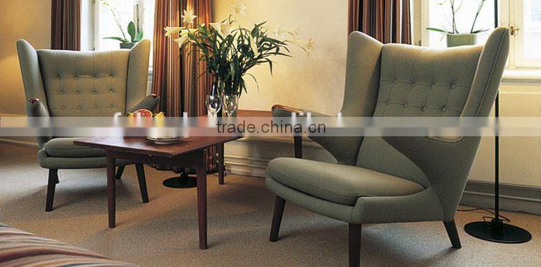 Hans J Wegner classic design papa chair with ottoman