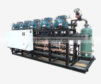 Semi-Hermetic Screw Compressor Middle Temperature Compressor Racks for ice making,chillered water making.etc