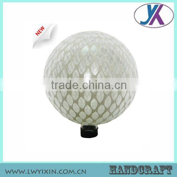 Wedding round shape 10" mosaic glass decoration outdoor led ball lights