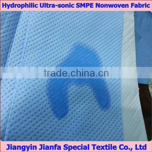 Supply Hydrophilic SMSPE Laminated Nonwoven Fabric for Medicl Drapes & Hole Towels