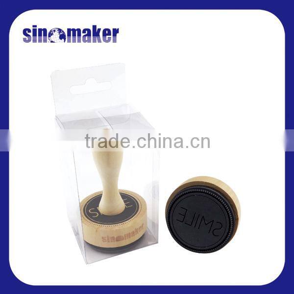 custom high quality wedding wooden stamps with handle for card making