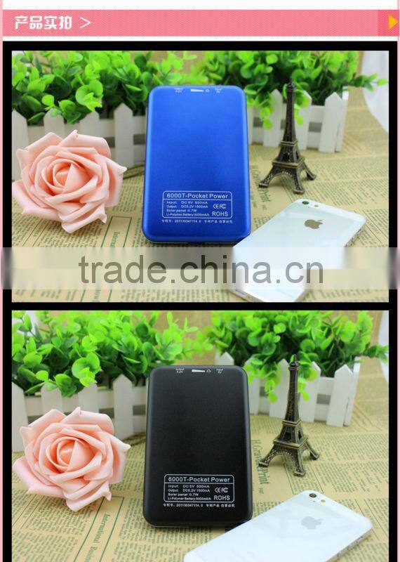 Newest 5000mAH Solar Charger for mobile phone, smart phone and various digital devices