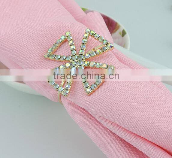 Table Decoration & Accessories Type rhinestones flower shape wedding napkin ring