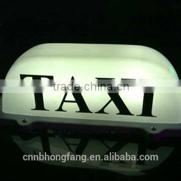 12V Taxi Roof Lamp Box with Three Bulbs Magnetic Mount