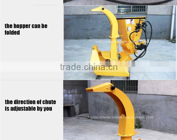 PTO Driven wood chipper shredder with self feed system
