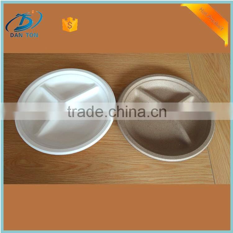 2016 eco-friendly paper pulp lunch box disposable lunch plate