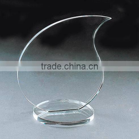 Customed Diamond Shaped Photo K9 Crystal Blank with Base