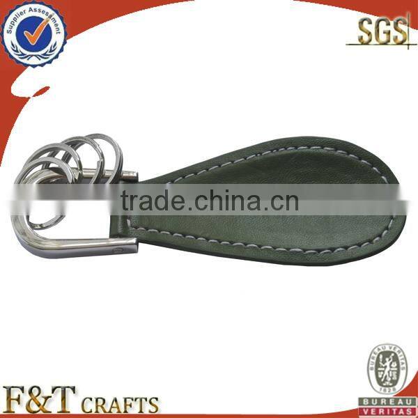 make cut quality brass leather advertising keychains