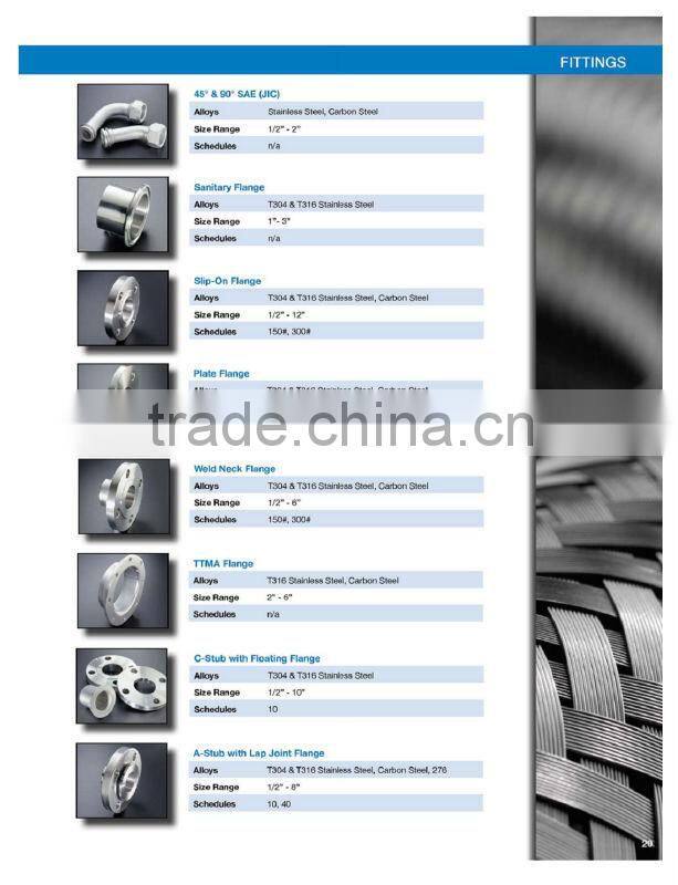 Flexible Metallic Hose With TTMA Flange Fitting