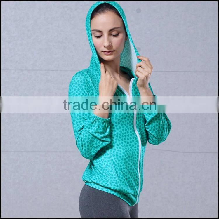 Women Thin Slim Fit Zipper Pullover Light Weight Fitness Active Athletic Workout Running Hoodie Wholesale