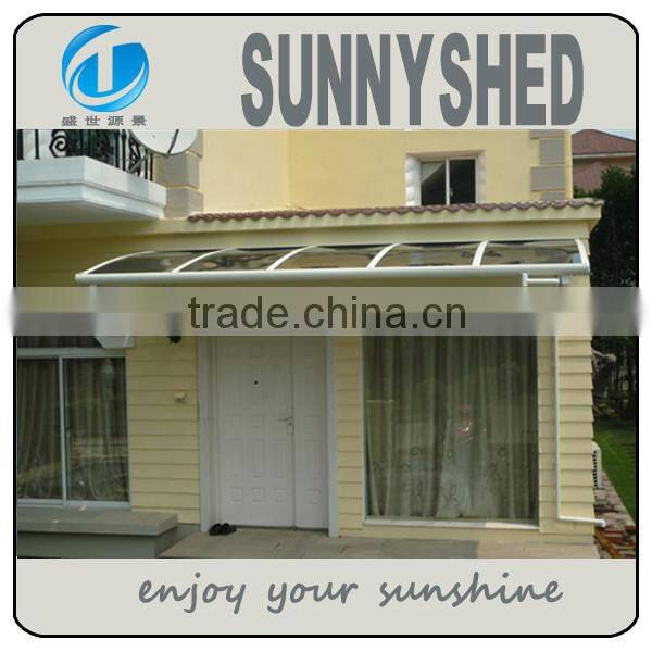 DIY windows canopy and awning with aluminum and polycarbonate