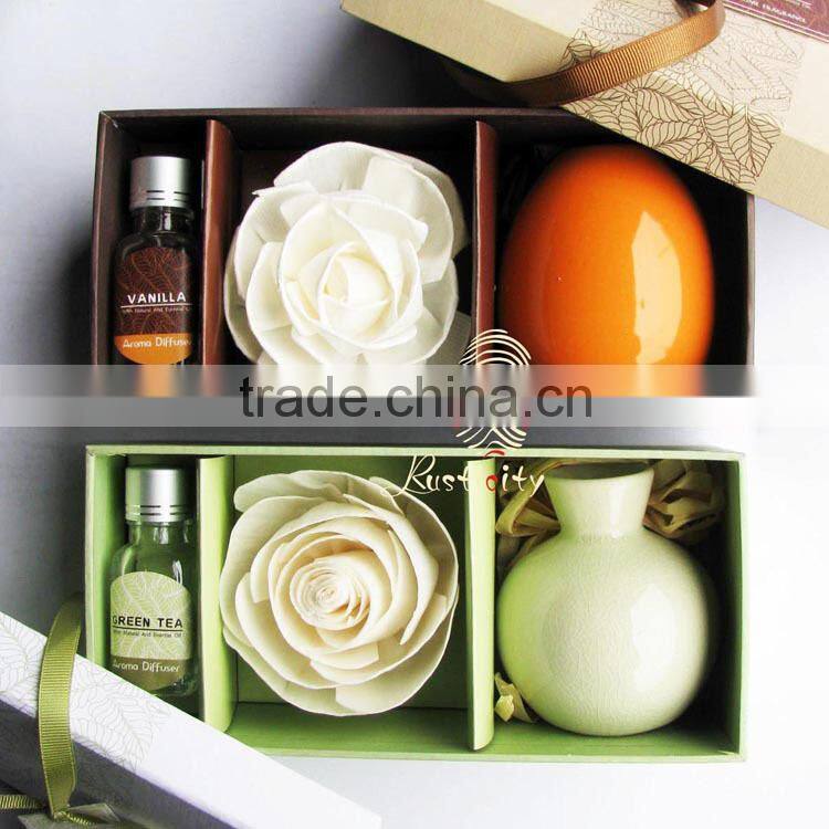 With a big flower elliptical ceramic Reed Diffuser suit