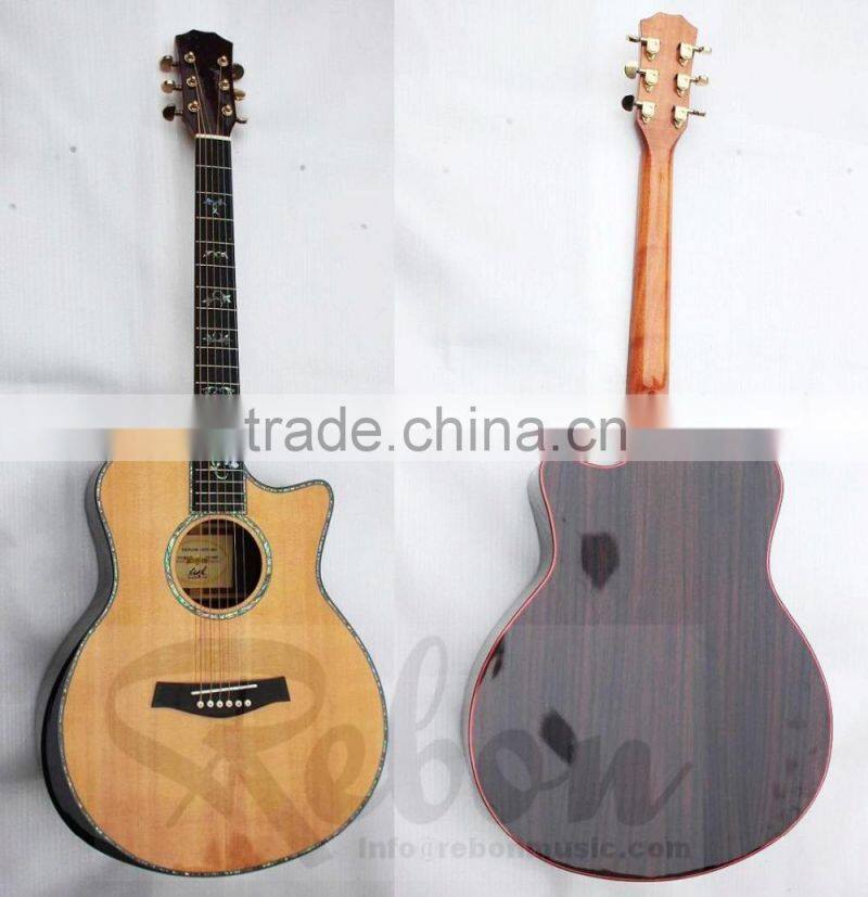 Weifang Rebon 39 size tayla acoustic guitar with armrest body